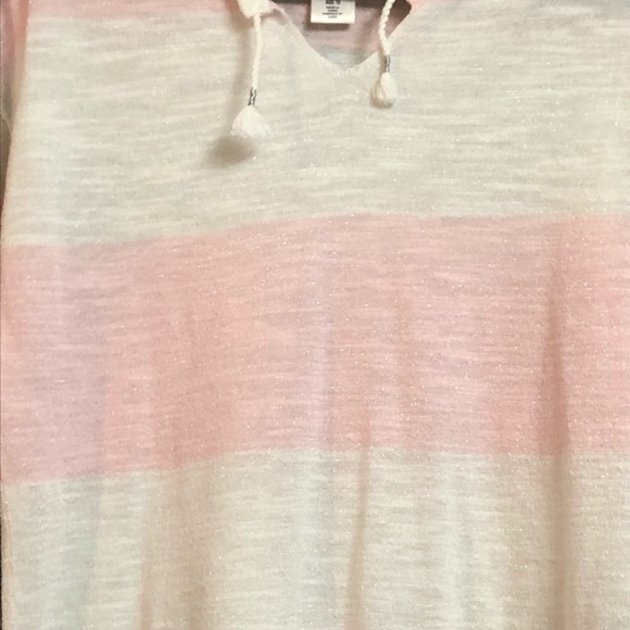 Pink and white shimmery stripped sweater H&M’s - Picture 2 of 3